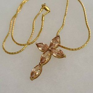 Shiny Cross Necklace Pendant Fashion Jewelry 925